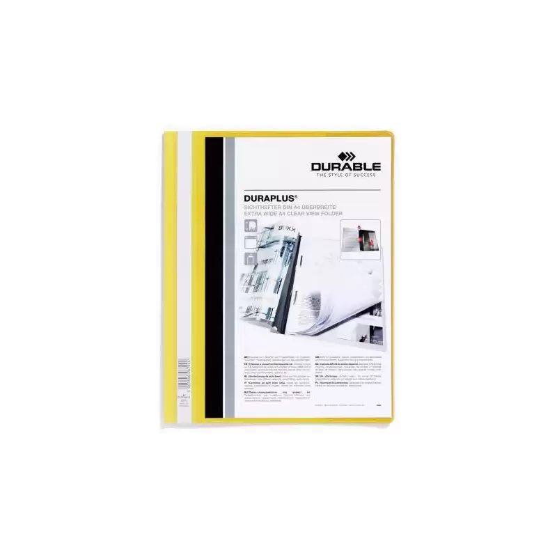 (257904) DURABLE CARPETA DE PRESENTACIÓN DOSSIER FÁSTENER DURAPLUS A4 AMARILLO -25 UD-