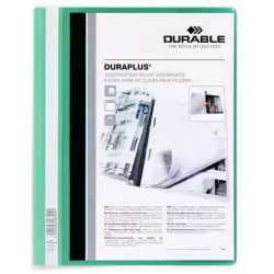 (257905) DURABLE CARPETA DE PRESENTACIÓN DOSSIER FÁSTENER DURAPLUS A4 VERDE -25 UD-