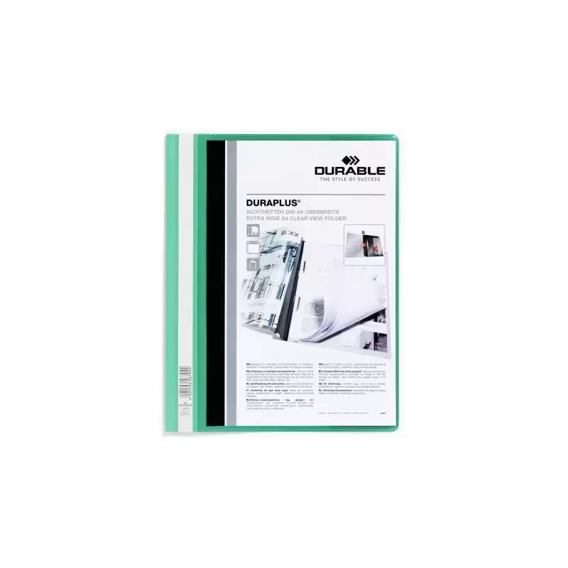 (257905) DURABLE CARPETA DE PRESENTACIÓN DOSSIER FÁSTENER DURAPLUS A4 VERDE -25 UD-