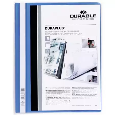 (257906) DURABLE CARPETA DE PRESENTACIÓN DOSSIER FÁSTENER DURAPLUS A4 AZUL -25 UD-