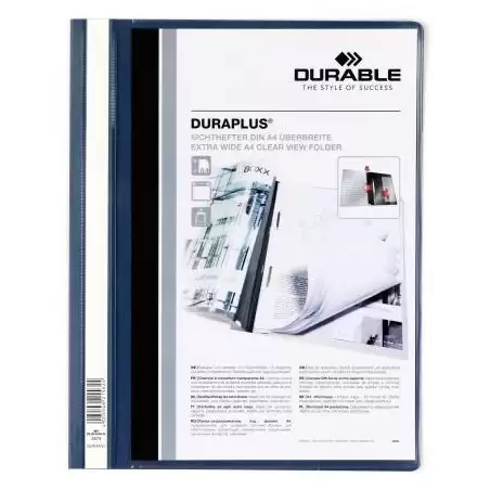 (257907) DURABLE CARPETA DE PRESENTACIÓN DOSSIER FÁSTENER DURAPLUS A4 AZUL OSCURO -25 UD-