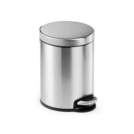 (340023) DURABLE PAPELERA CON PEDAL REDONDA 5 LITROS 260X290MM INOXIDABLE