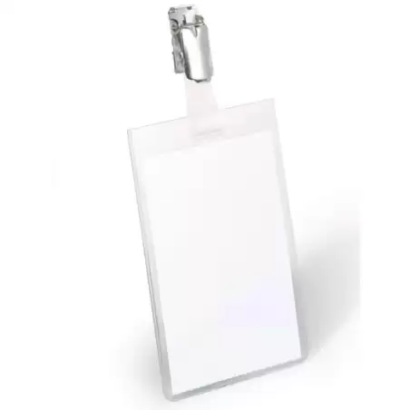 (800219) DURABLE PORTANOMBRES PARA IDENTIFICACIÓN 90X60MM CON CLIP GIRATORIO PACK 25 UD