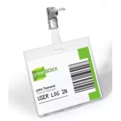 (800319) DURABLE PORTANOMBRES CON CLIP PARA IDENTIFICACIÓN 60X90MM PLÁSTICO TRANSPARENTE -25U-