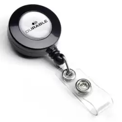 (815258) DURABLE CORDÓN EXTENSIBLE CON BOTÓN 80CM ANTRACITA -10U-