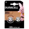 (940282/1021175) DURACELL PILA ESPECIAL CR2032 DE BOTÓN LITIO 3V BLISTER 2 + 50% EXTRA LIFE