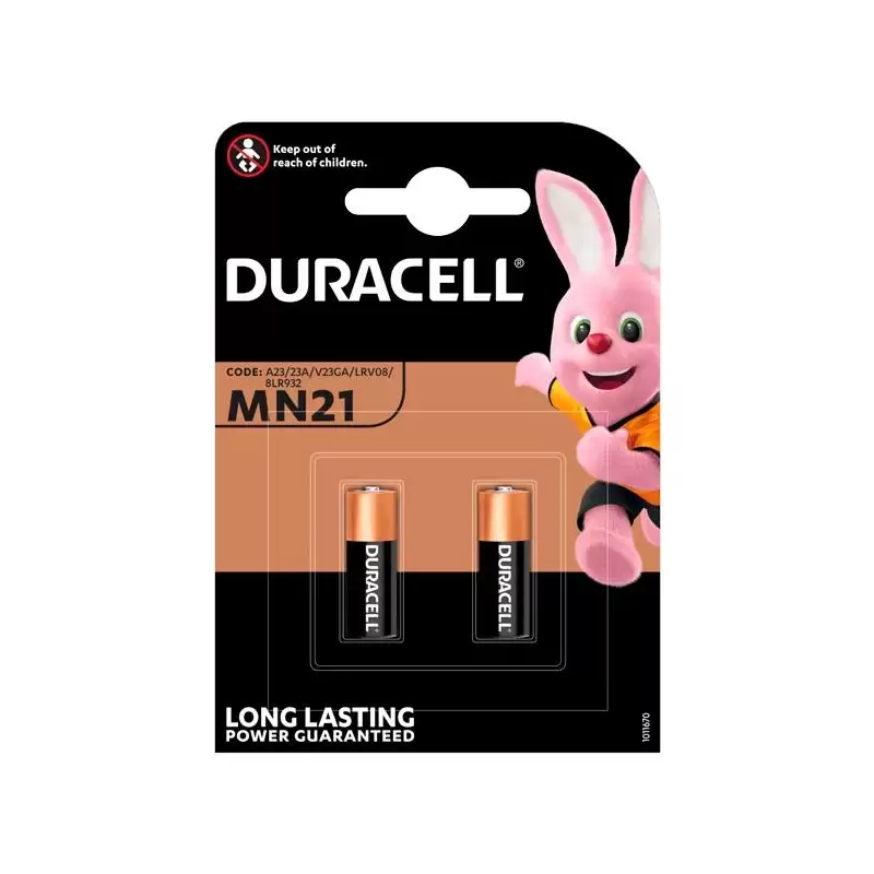 (940283) DURACELL PILAS ESPECIALES ALCALINAS MN21 LARGA DURACIÓN 12V BLISTER -2U-