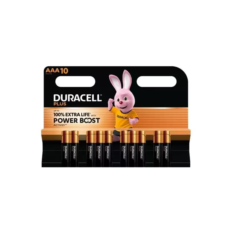 (DPBLR3B10) DURACELL PILAS PLUS POWER BOOST LR03 ALCALINAS AAA 1.5V BLISTER 10