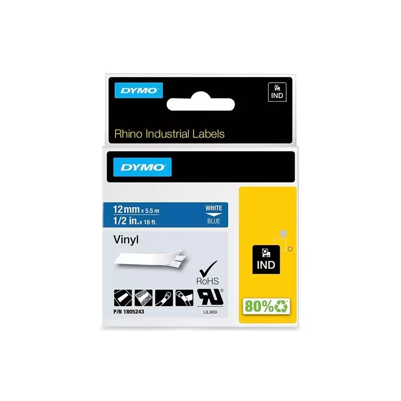 (1805243) DYMO RHINO CINTA DE ETIQUETAS INDUSTRIAL ADHESIVA ID1-12