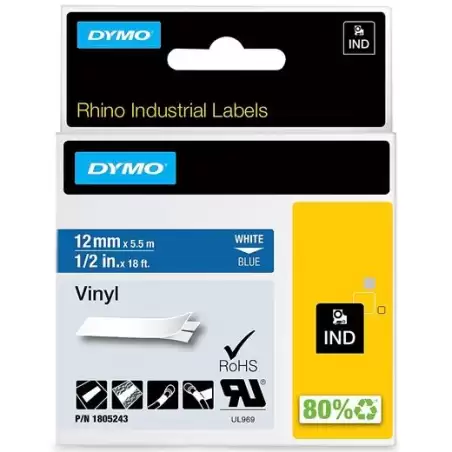 (1805243) DYMO RHINO CINTA DE ETIQUETAS INDUSTRIAL ADHESIVA ID1-12
