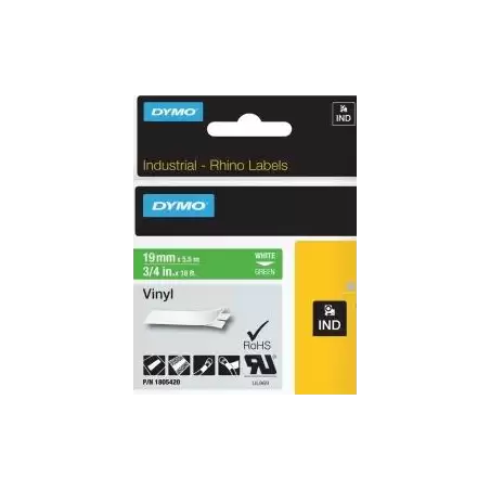 (1805420) DYMO RHINO CINTA DE ETIQUETAS INDUSTRIAL ADHESIVA ID1-19