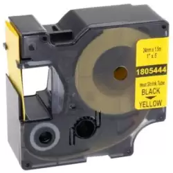 (1805444) DYMO RHINO TUBO TERMORRETRACTIL NEGRO SOBRE AMARILLO 24MM