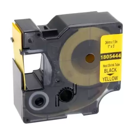 (1805444) DYMO RHINO TUBO TERMORRETRACTIL NEGRO SOBRE AMARILLO 24MM