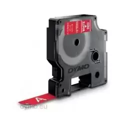 (1978366) DYMO CINTA DE TRANSFERENCIA TERMICA D1 DURABLE. ETIQUETA PERMANTE BLANCO SOBRE ROJO DE 12MMX3M. ROTULADORA LABELMAN...