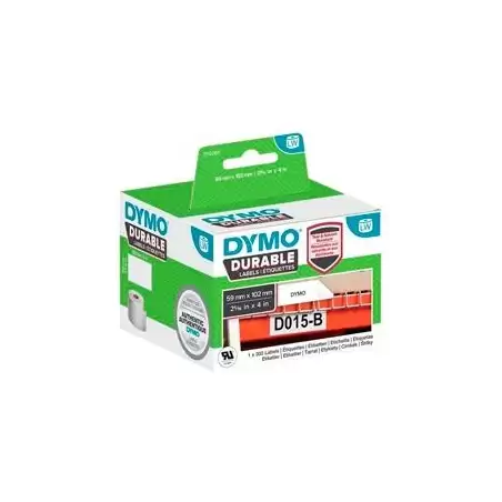 (2112290) DYMO CINTA ADHESIVA DURABLE LABELWRITER LABELS 102X59MM  NEGRO SOBRE FONDO BLANCO