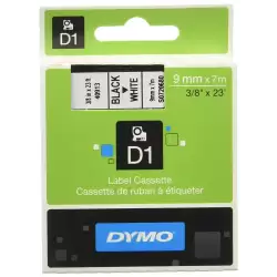 (S0720680) DYMO CINTA DE TRANSFERENCIA TERMICA D1 40913. ETIQUETAS ESTÁNDAR NEGRO SOBRE BLANCO DE  9MMX7M. POLIESTER AUTOADHE...