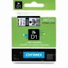 (S0720820) DYMO CINTA DE TRANSFERENCIA TÉRMICA D1 45800. ETIQUETAS ESTÁNDAR NEGRO SOBRE TRANSPARENTE DE 19MMX7M. POLIESTER AU...
