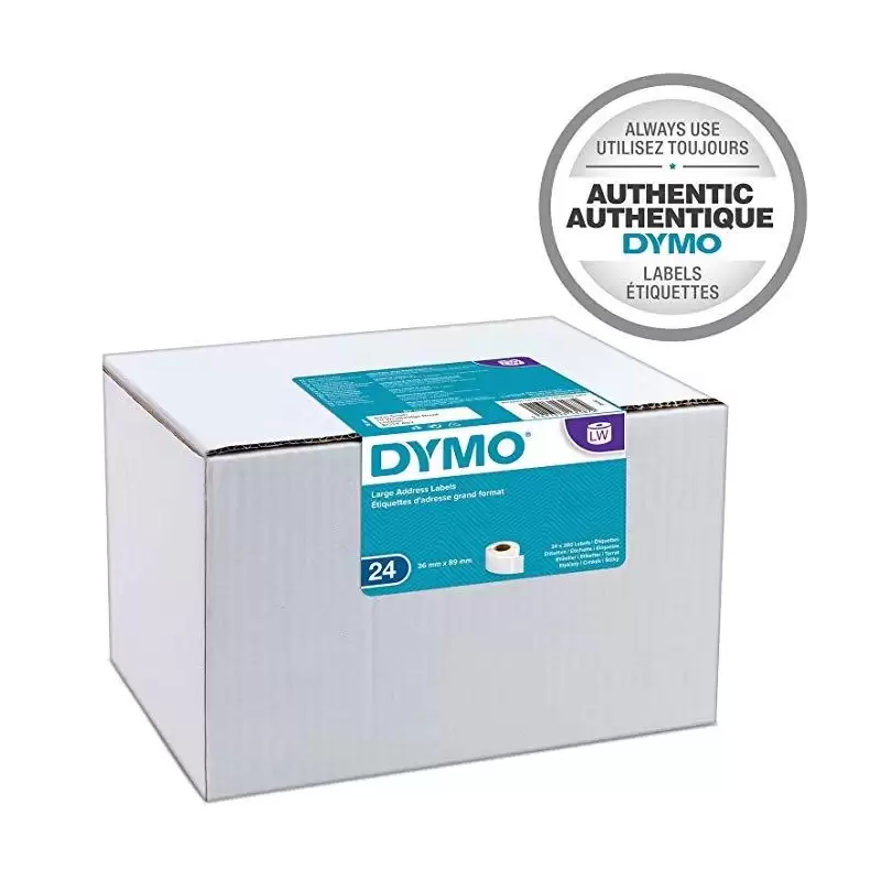 (S0722390) DYMO CINTA DE ETIQUETAS DE ENVÍO BLANCO DE 36X89MM (24 ROLLOS) PARA ROTULADORA LABELWRITER