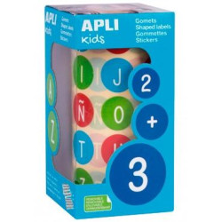 (15126) APLI ROLLO GOMETS ABECEDARIO MAYÚSCULAS REDONDOS 20MM