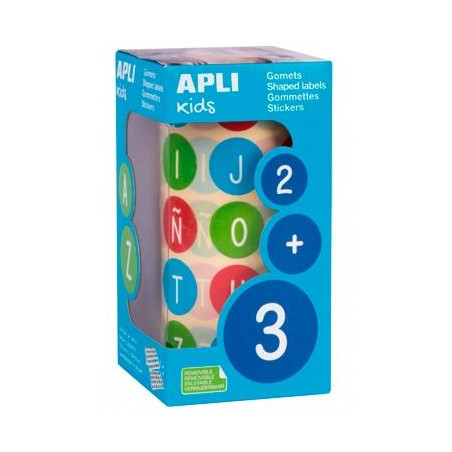(15126) APLI ROLLO GOMETS ABECEDARIO MAYÚSCULAS REDONDOS 20MM
