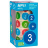 (15126) APLI ROLLO GOMETS ABECEDARIO MAYÚSCULAS REDONDOS 20MM