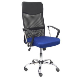 (31BM8403D229CRRP) PIQUERAS Y CRESPO SILLA GONTAR GIRATORIA BASCULANTE B/FIJOS RESPALDO MALLA NEGRA ASIENTO AZUL