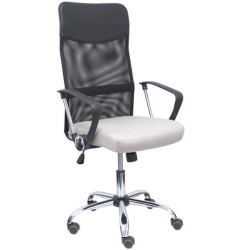 (31BM8403D40CRRP) PIQUERAS Y CRESPO SILLA GONTAR GIRATORIA BASCULANTE B/FIJOSRESPALDO MALLA NEGRA ASIENTO GRIS CLARO