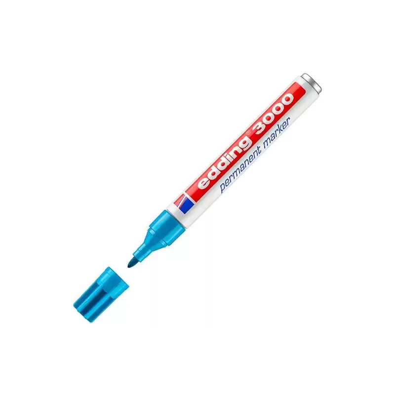 (3000-10) EDDING MARCADOR PERMANENTE 3000 AZUL CLARO