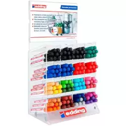 (4-73000) EDDING MARCADOR PERMANENTE 3000 GAMA COMPLETA COLORES SURTIDOS EXPOSITOR 128 UD
