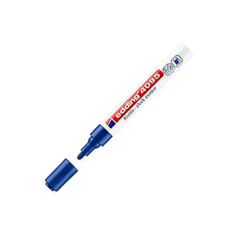 (4095-03) EDDING MARCADOR DE TIZA LÍQUIDA 4095 BORRABLE AZUL