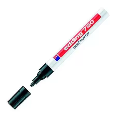 (750-01) EDDING MARCADOR PERMANENTE 750 TINTA OPACA BRILLANTE NEGRO