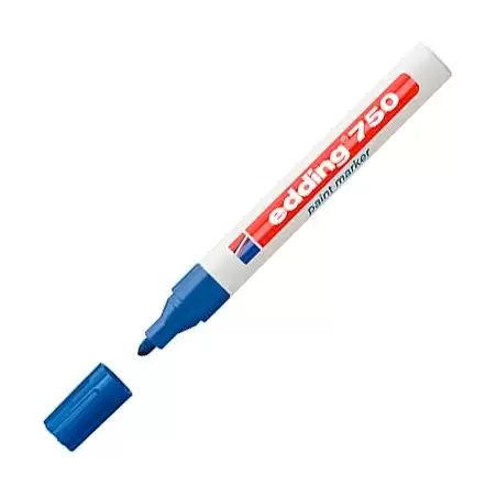 (750-03) EDDING MARCADOR PERMANENTE 750 TINTA OPACA BRILLANTE AZUL
