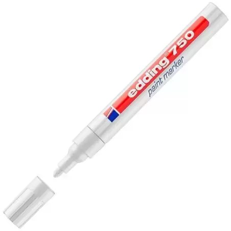 (750-49) EDDING MARCADOR PERMANENTE 750 TINTA OPACA BRILLANTE BLANCO