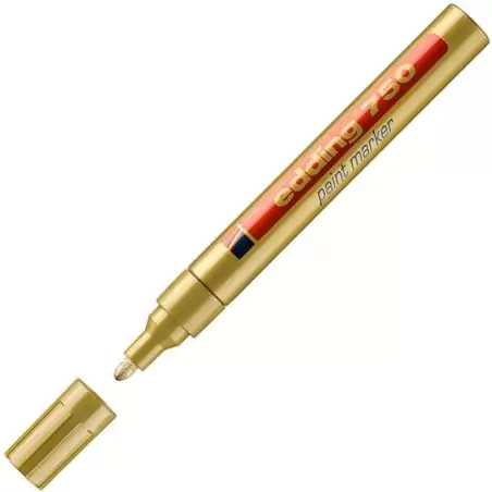 (750-53) EDDING MARCADOR PERMANENTE 750 TINTA OPACA BRILLANTE ORO