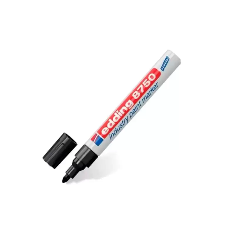 (8750-01) EDDING MARCADOR PERMANENTE DE TINTA OPACA INDUSTRIAL 8750 NEGRO