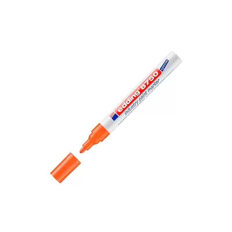 (8750-06) EDDING MARCADOR PERMANENTE DE TINTA OPACA INDUSTRIAL 8750 NARANJA