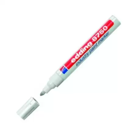 (8750-49) EDDING MARCADOR PERMANENTE DE TINTA OPACA INDUSTRIAL 8750 BLANCO