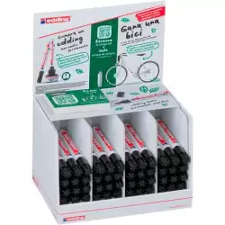 (E-3000) EDDING MARCADOR PERMANENTE 3000 NEGRO EXPOSITOR 48 UD