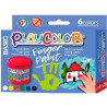 (17591) PLAYCOLOR PACK 6 BOTES PINTURA DE DEDOS 40ML FINGER PAINT BASIC C/SURTIDOS