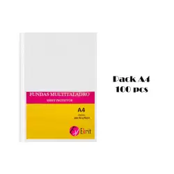 (SSP-100-80A) EKRIT FUNDAS MULTITALADRO 16 PP CRISTAL A4 80 MICRAS -BOLSA 100U-