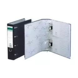 (100551836) ELBA ARCHIVADOR DOBLE MECANISMO LOMO ANCHO RADO A4 CARTÓN EXTRA RÍGIDO JASPEADO NEGRO