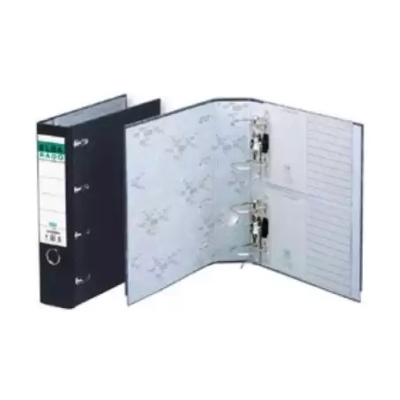 (100551836) ELBA ARCHIVADOR DOBLE MECANISMO LOMO ANCHO RADO A4 CARTÓN EXTRA RÍGIDO JASPEADO NEGRO