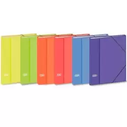 (100580256) ELBA CLASIFICADOR ELBACOLOR 12 SEPARADORES FOLIO C/SOLAPA Y GOMAS CARTÓN FORRADO COLORES SURTIDOS