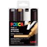 (182634677) POSCA MARCADOR  PC-8K/4C NO PERMANENTE PUNTA BISELADA 8.0MM COLORES SURTIDOS GSWB -ESTUCHE 4U-