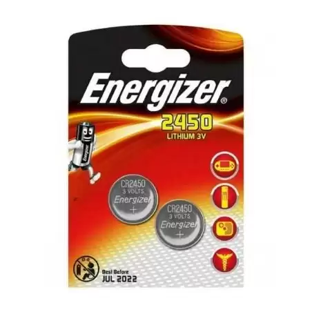 (EGBCR24502) ENERGIZER PILAS PLANAS DE LITIO 3V - CR2450 (2 PACK)