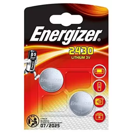 (EGZ37991) ENERGIZER PILAS PLANAS DE LITIO 3V - CR2430 (2 PACK)