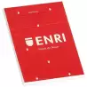 (100101125) ENRI BLOC DE NOTAS GRAPADO 80H A7 LISO T/BLANDA ROJO