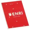 (100105346) ENRI BLOC DE NOTAS GRAPADO 80H A7 4X4 T/BLANDA ROJO