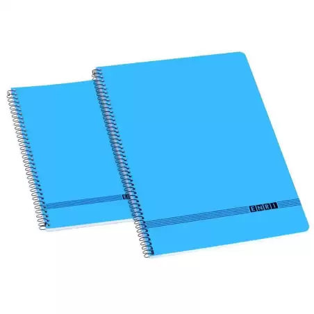 (100430030) ENRI CUADERNO ESPIRAL OFICINA 80H 4X4 TAPAS BLANDAS FOLIO AZUL