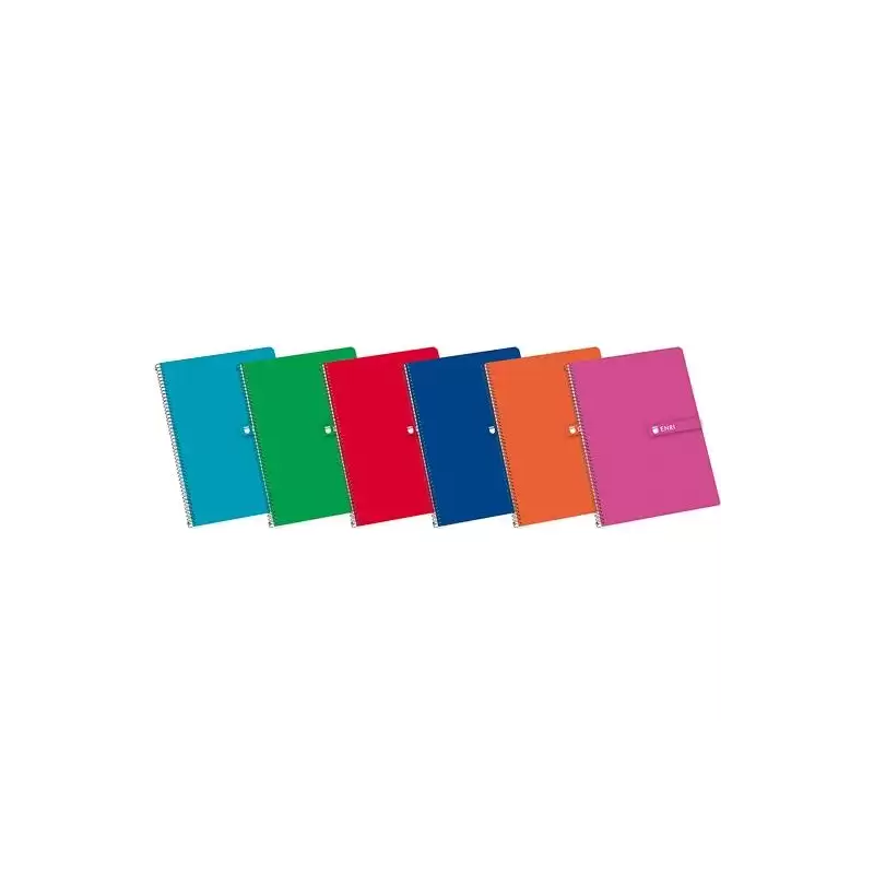 (100430069) ENRI CUADERNO ESPIRAL FOLIO T/ DURA 80H DOBLE PAUTA 3MM 60GR  COLORES SURTIDOS